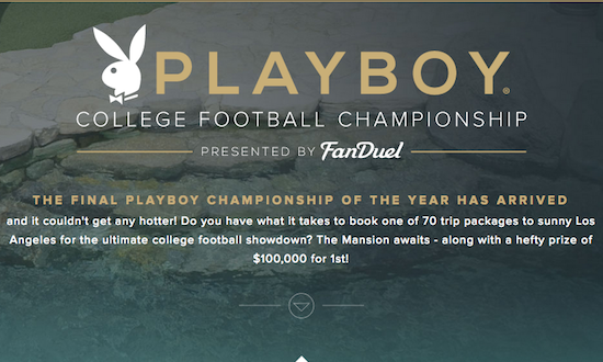 FanDuel Announces Playboy College Football Championship